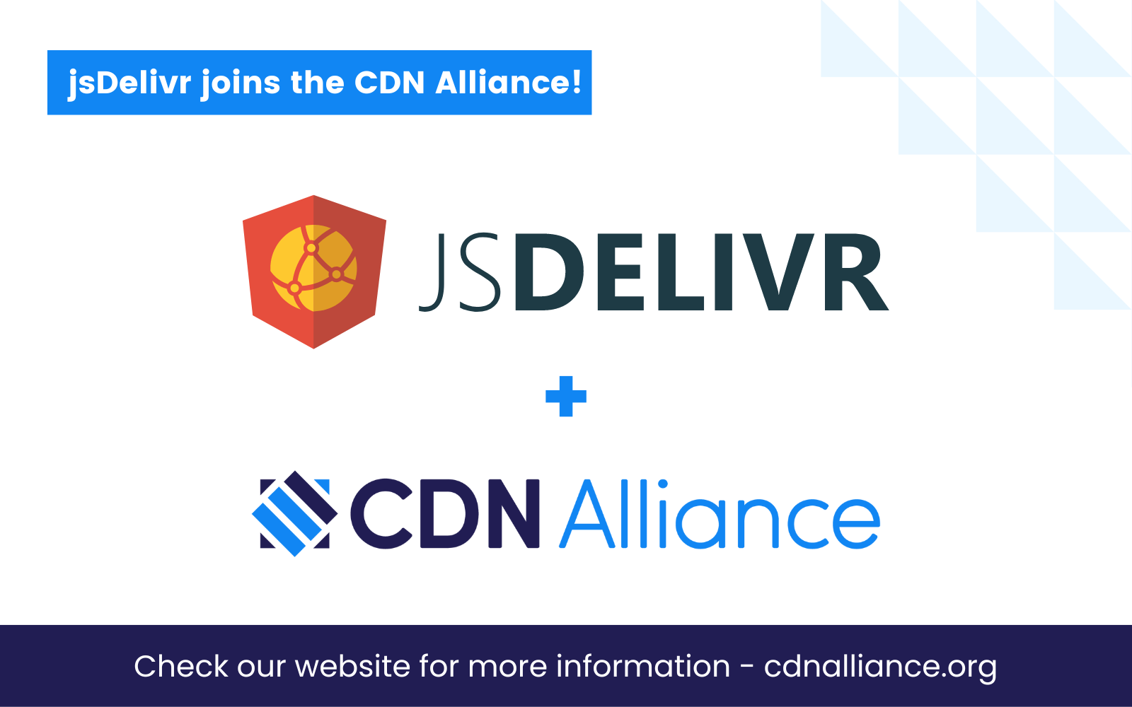 JsDelivr joins the CDN Alliance!