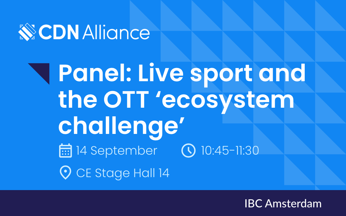 Join the panel discussion ‘Live sport and the OTT ‘ecosystem challenge’’ at IBC 2024!